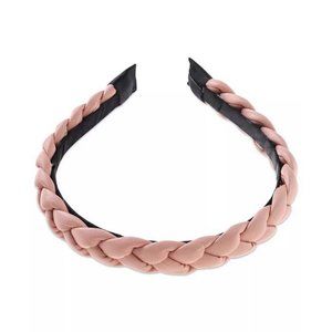 New INC Tan Leather Braid Headband